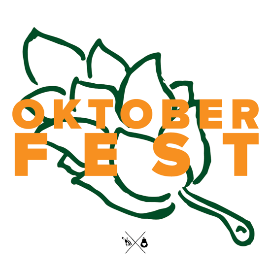 Oktoberfest image with hops illustration