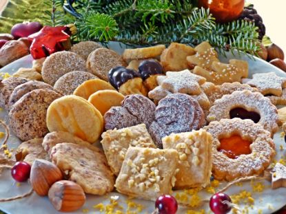 assorted holiday cookies